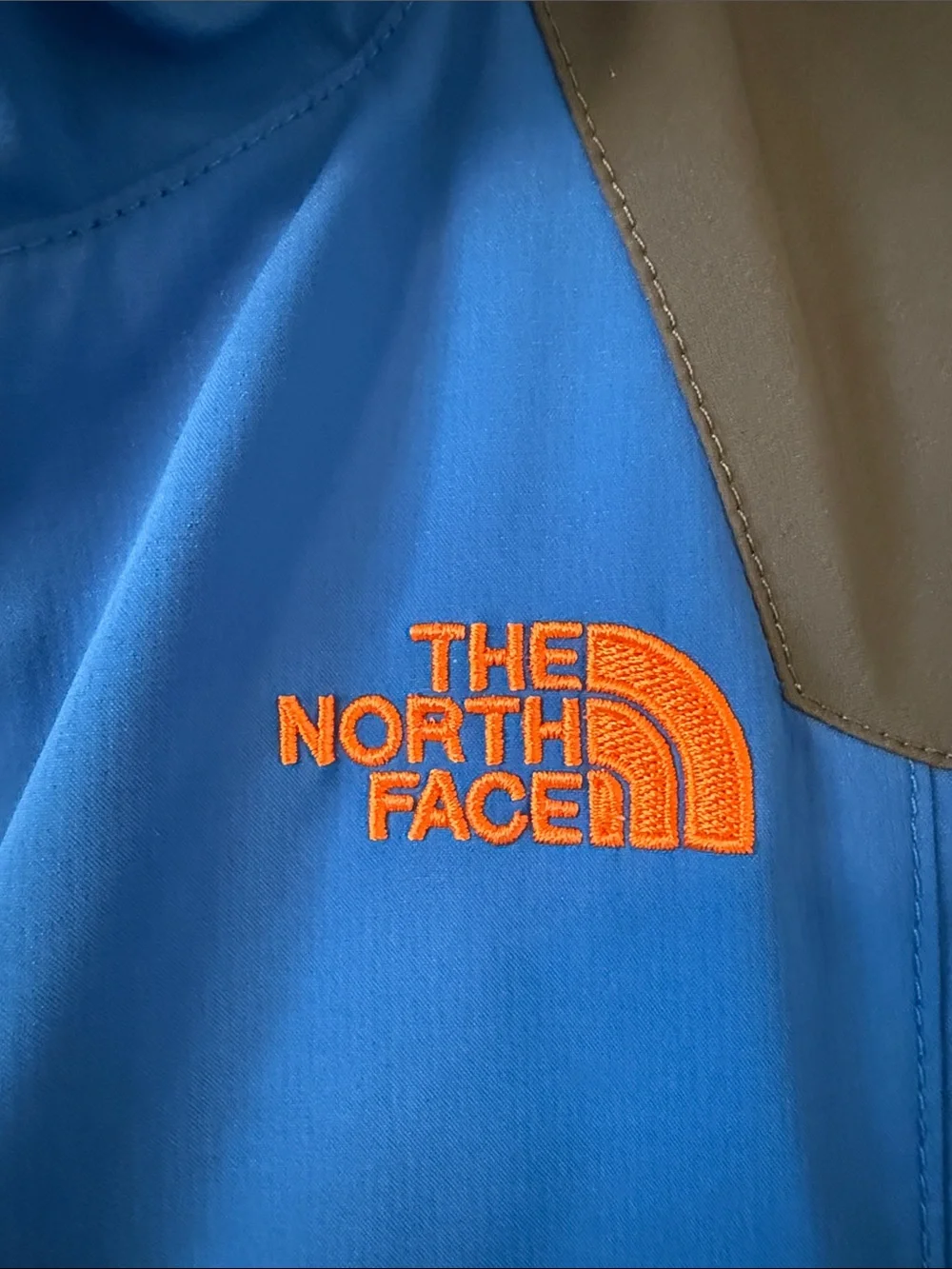 The North Face Boys Blue Gray Polartec Fleece Lined Jacket L 14/16